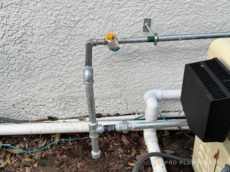 Gas line to a pool heater — Tampa, FL