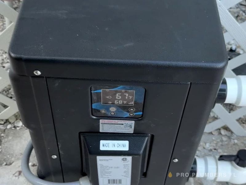 Pool heat pump — temperature check — Tampa Bay area