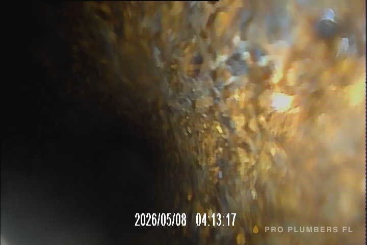 Sewer camera inspection frame — pipe interior — Tampa Bay, FL