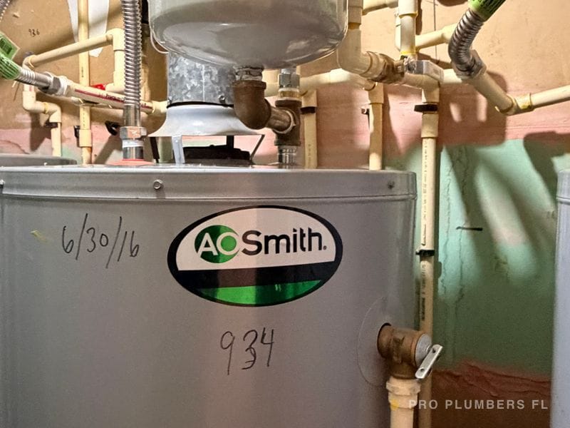 Water heaters in a commercial mechanical room — Clearwater, FL